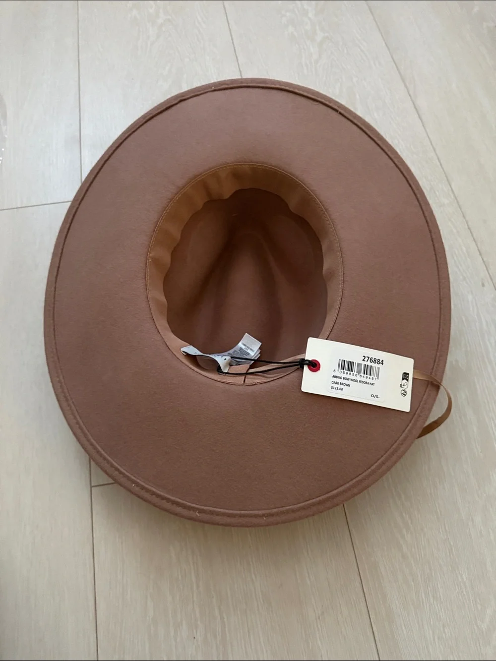 Ted Baker Abbiiio Bow Wool Wide-Brim Felt Fedora in Dark Brown